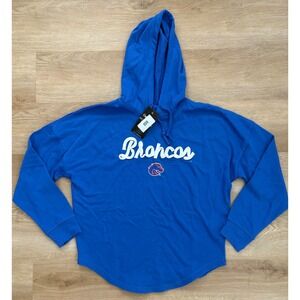NWT Men's Captivating Boise State Broncos Jersey Style Hoodie - Small - Blue